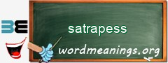 WordMeaning blackboard for satrapess